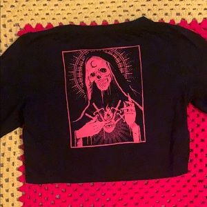 Goth style crop top